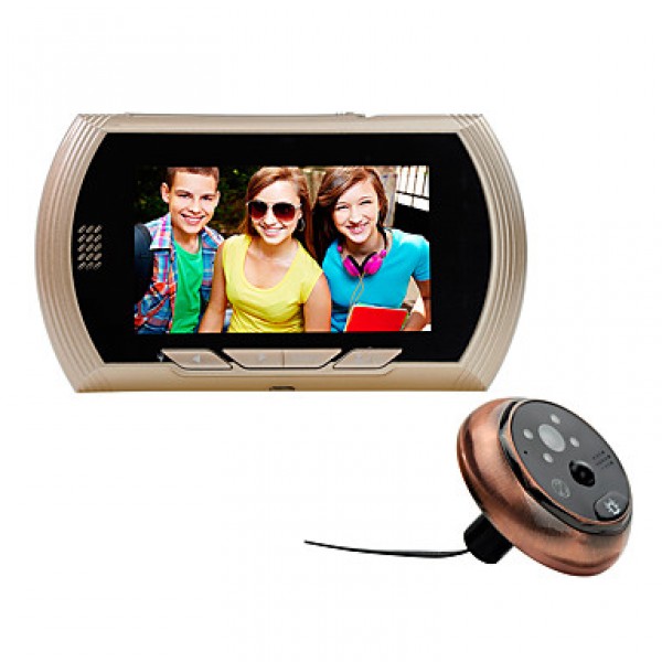 4.3 LCD Color Screen Doorbell Viewer Digital Door Peephole Viewer Camera Door Eye Video record 140 Degrees Night vision