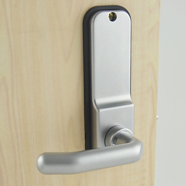 Mechanical Password Door Handle Lock,Deadbolt Code Handle Lock, Silvery Color, Zinc Alloy