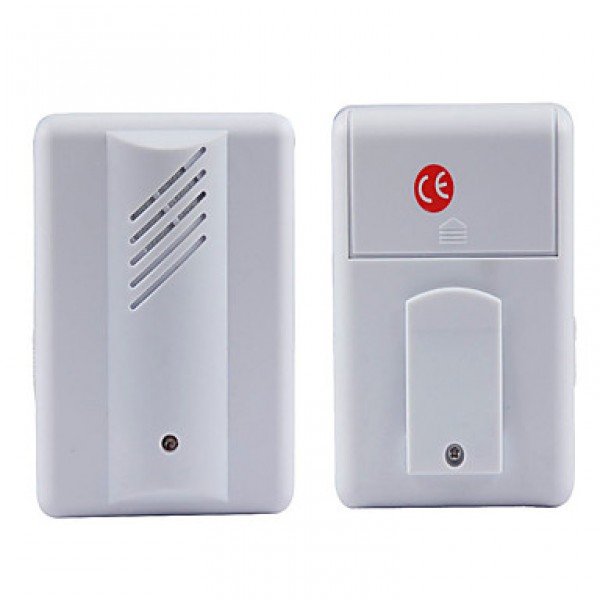 Exterior Courtesy Door Bell Alarm Chime Doorbell Wireless Infrared Monitor Sensor Sensitive Detector Welcome Entry Music Bell 2 Transmitters 1 Receive