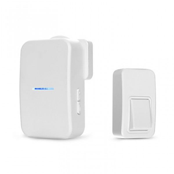 New Wireless Cordless Digital Doorbell Remote Door Bell need batteryWaterproofEU/US/UK Plug 110-250V White