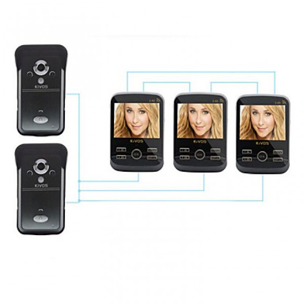 Doorbell Wireless Home Doorbell Three Drag Two Camera Video Unlock KDB300