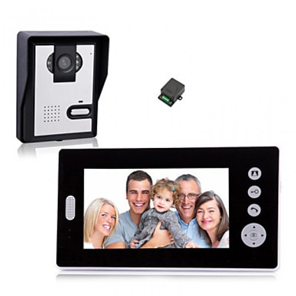 7 Inch Wireless Video Door Phone withNight Vision (1camera 2 monitors)