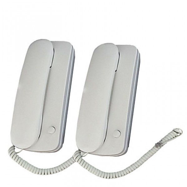 2 pcs Battery Powered Audio Doorphone Intercom DC Doorbell Set Villa Non-visual Intercom Two-Way Radio Telephone Security System Doorbell