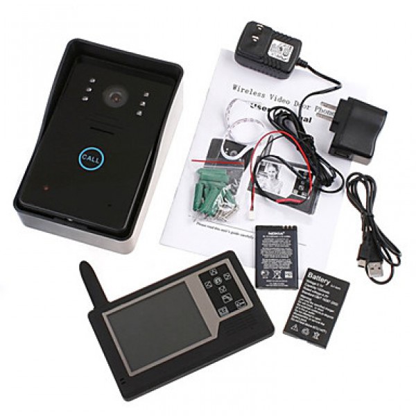 3.5" TFT Color Display Wireless Waterproof Video Intercom Doorbell Door Phone Intercom System