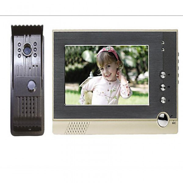 200 Meters Connecting Direct Selling 7 Inch Lcd Color Hd Night-Vision Electric Control Lock Video Intercom Doorbell