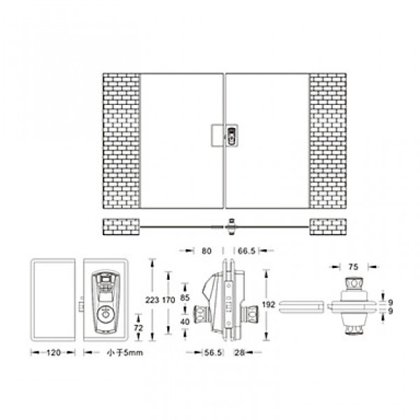 Archie Zinc Alloy Fingerprint & Code Door Lock (0950-J1031-J1014-03 30)