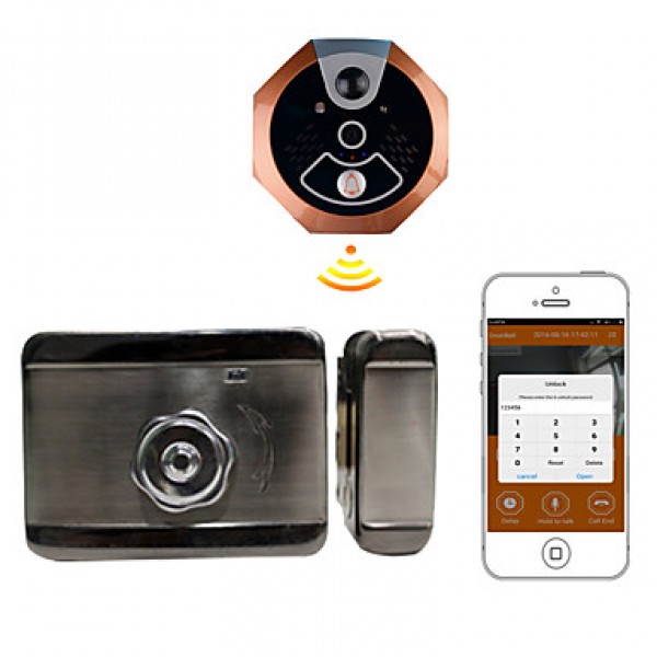 Wifi Doorbell with An Indoor Doorbell for iPhone IOS Android System Mobile Phone Tablet Home Security