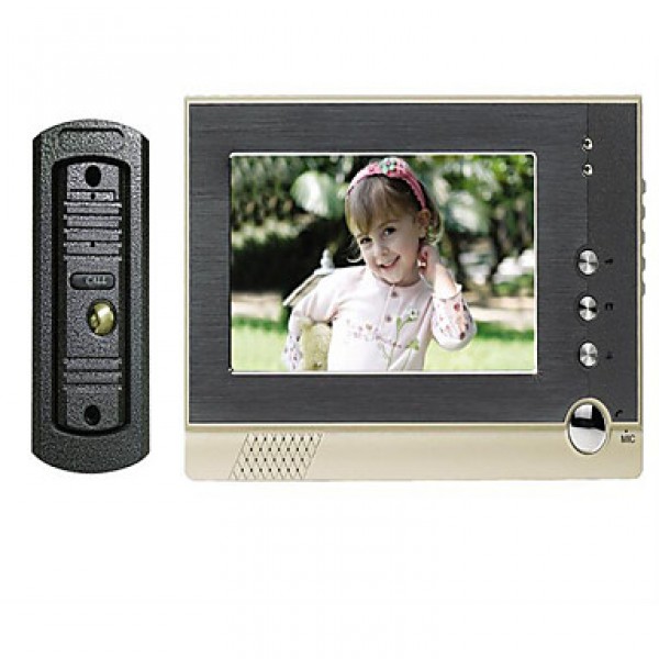 200 Meters Connecting Direct Selling 7 Inch Lcd Color Hd Night-Vision Electric Control Lock Video Intercom Doorbell