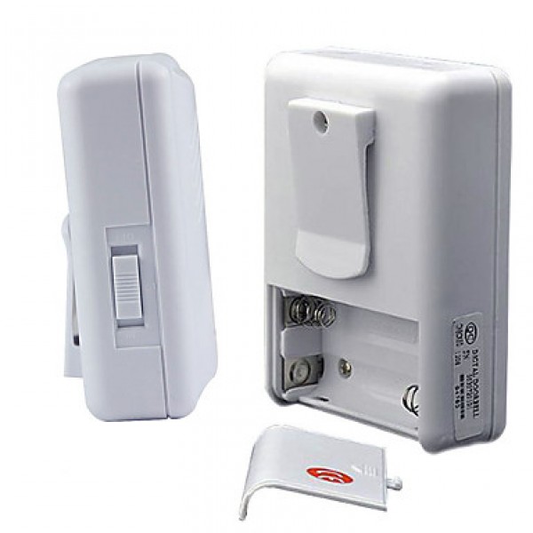 Exterior Courtesy Door Bell Alarm Chime Doorbell Wireless Infrared Monitor Sensor Sensitive Detector Welcome Entry Music Bell 2 Transmitters 1 Receive