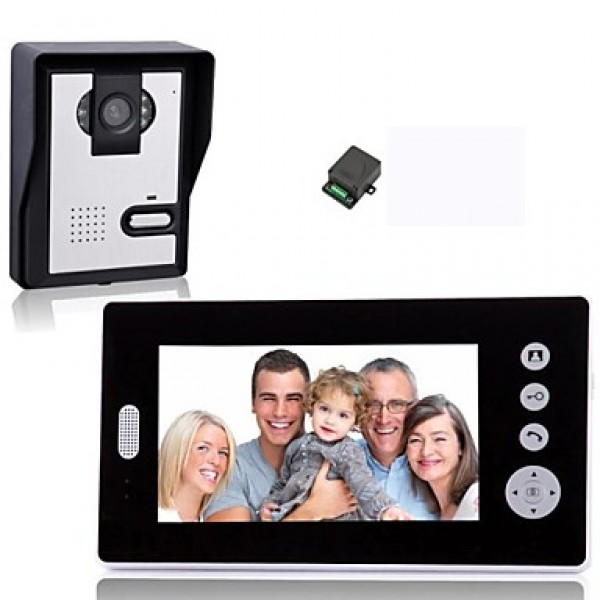 7 Inch Wireless Video Door Phone withNight Vision (1camera 2 monitors)