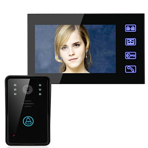 7 Video Door Phone Intercom System Doorbell T...