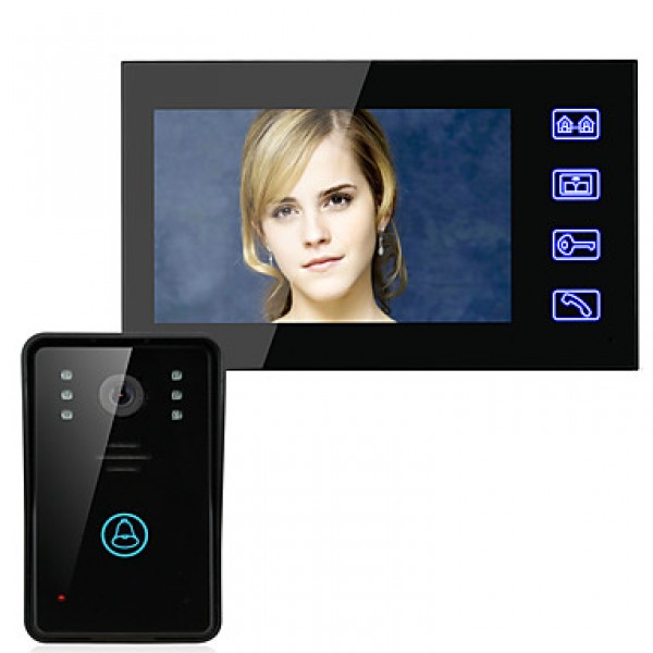 7 Video Door Phone Intercom System Doorbell Touch Button Remote Unlock Night Vision Security CCTV Camera