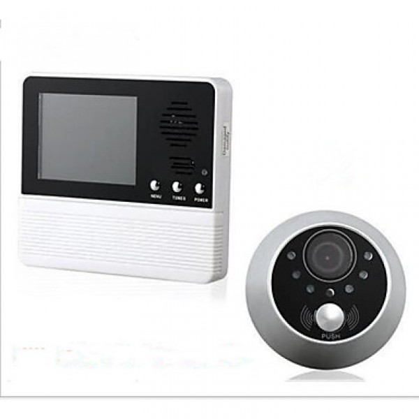 3.2-Inch Intelligent Cat's-Eye Burglar 32 Selectable Music Electronic Cat High-Resolution Color Lcd Video Doorbell