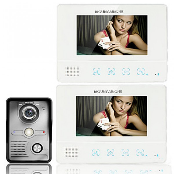  7 7 Inch TFT Touch Screen Color LCD Video Door Phone Wired Video Intercom 2 Monitor Doorbell Intercom system