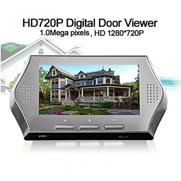 4.3Inch 1.0MP Door camera with 8GB TF Card 4 IR Night View Digital Door Viewer