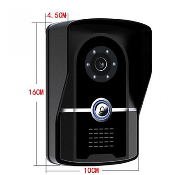 Ultra Thin Blue Key IP55 Level Waterproof 7 Inch High-Definition Video Doorbell A Pair Of Three