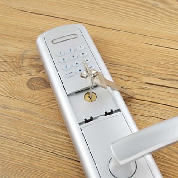 3 in 1 Smart Combination Door Lock Opens by Password Mechanical Key or Card for Exterior Door